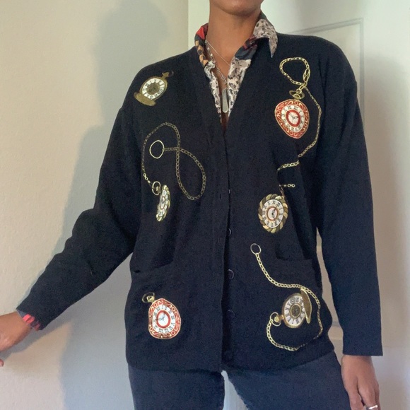Jones New York clock sweater - Picture 3 of 4